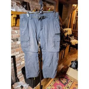 BC Clothing Co Convertible Hiking Pants Mens XLx30 Gray Cargo Zip Off Trail